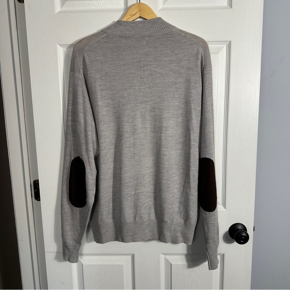 Peter Millar sz. XL 100% merino wool cardigan sweater, elbow patches, fall - Picture 12 of 12